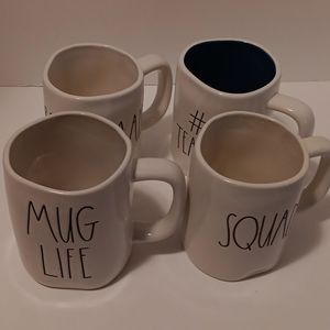 4 Rae Dunn Mugs